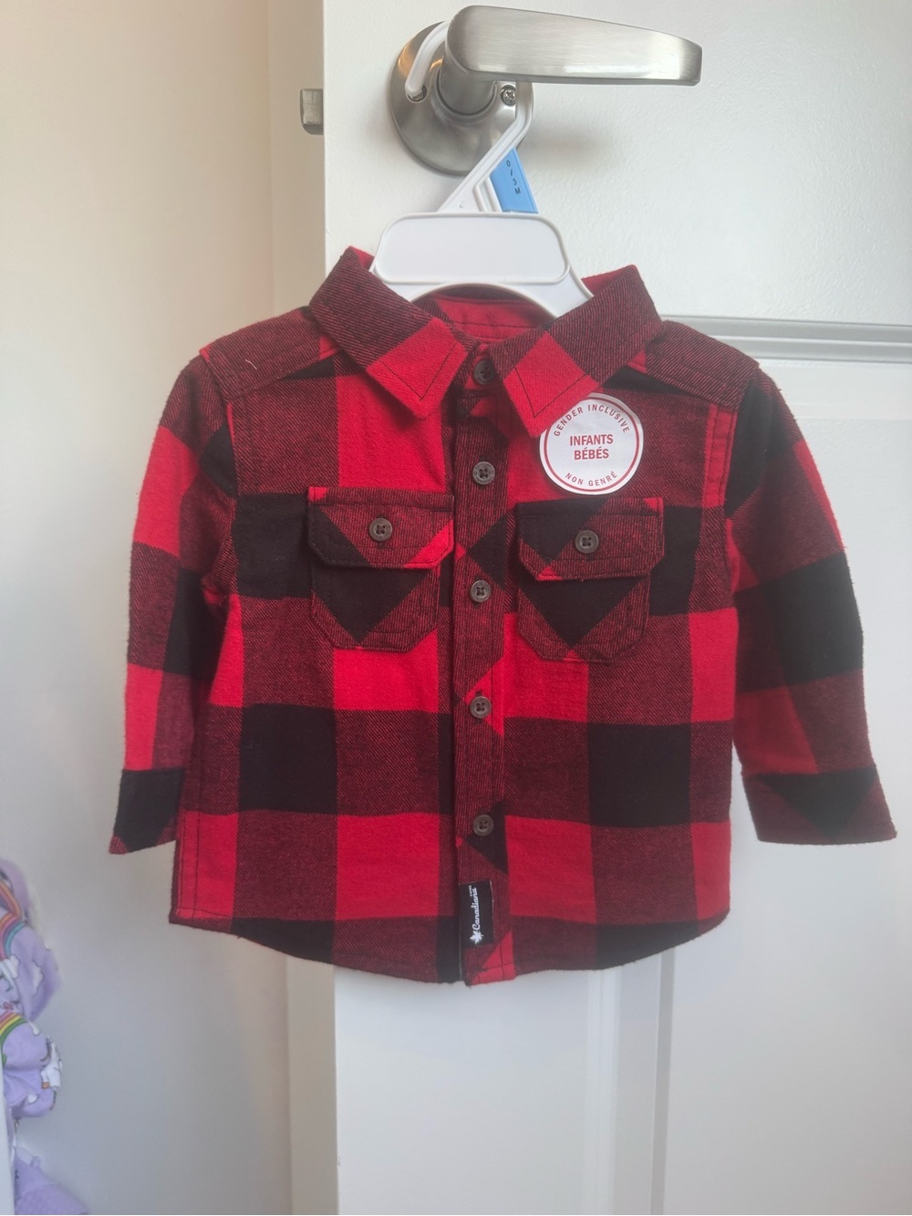 Infant Red & Black Buffalo Plaid Button-Up Shirt